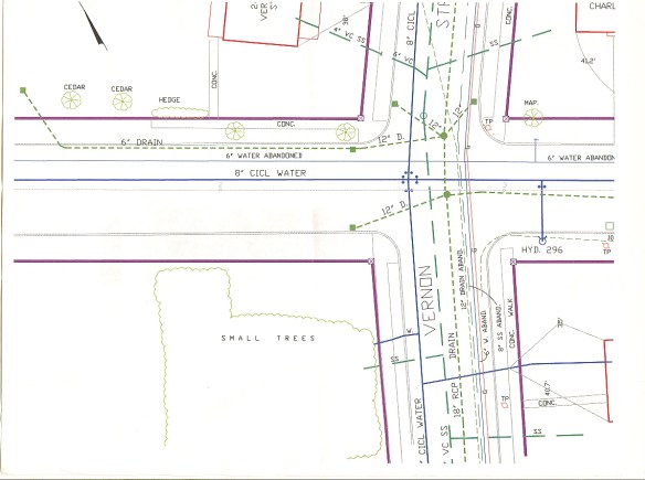 Sewer water line map