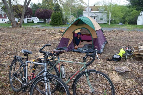The morning after we camped on our land