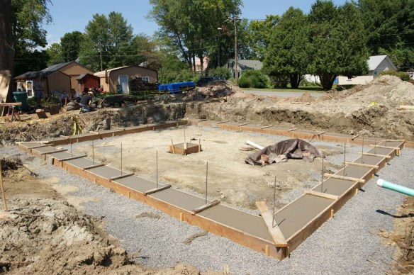 The completed footing