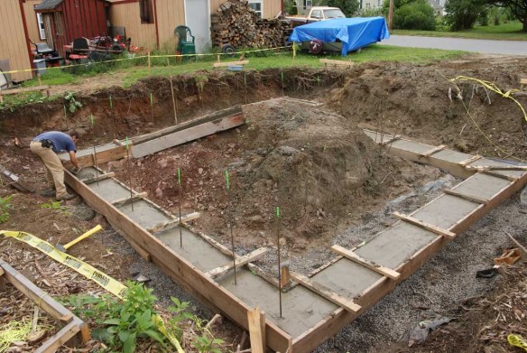 Spartan floating the garage footer