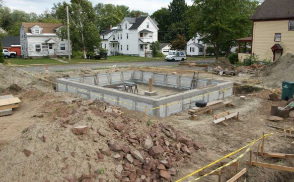 The parging is done.