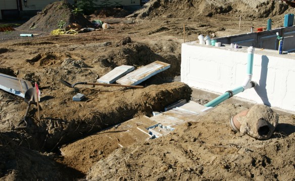 Town sewer connection in schedule 35 PVC