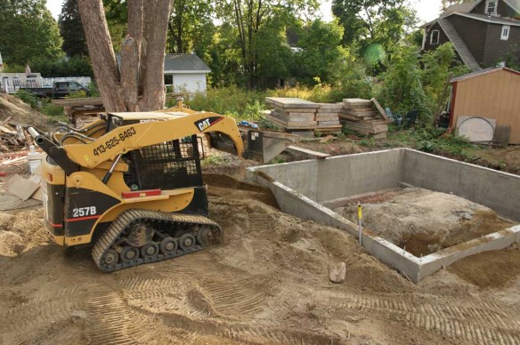 Back filling the garage went quickly
