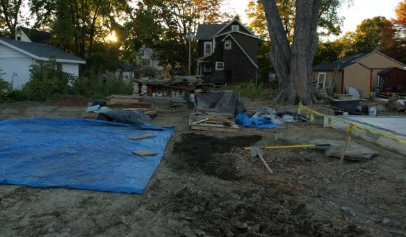 Neat piles of lumber