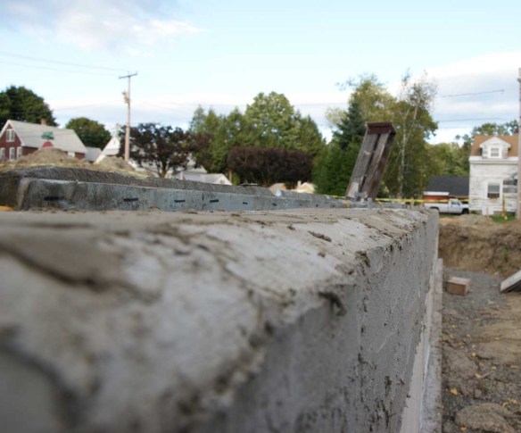 Stem wall evened out with Silpro Masco