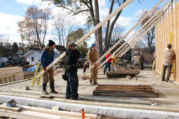 Plumbing the north wall