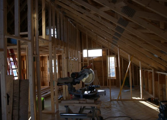 Partition walls on second floor