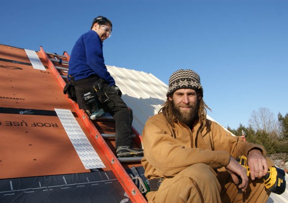 Devin and Spartan pose for the camera