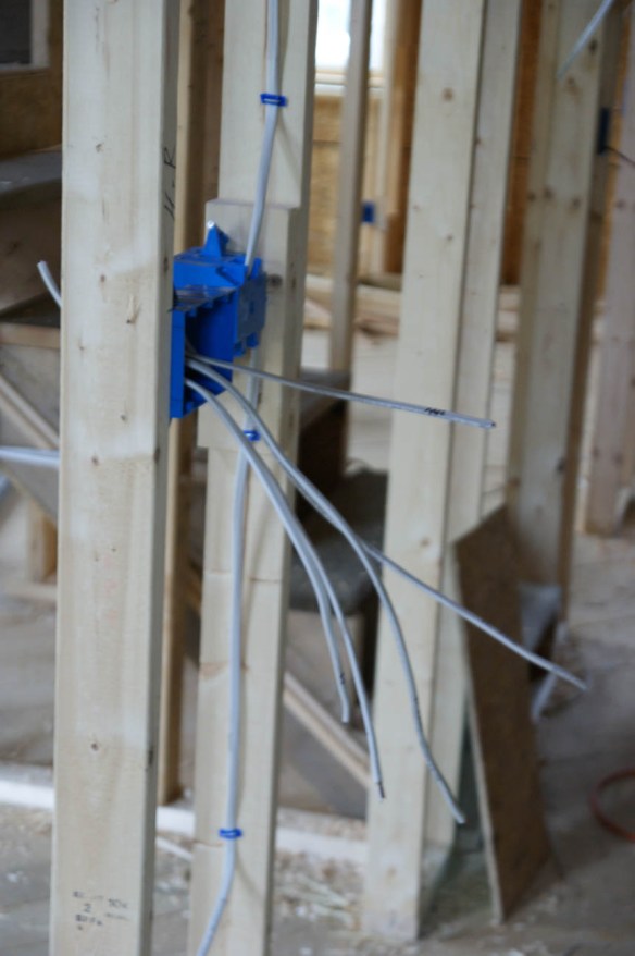 3 gang box in up stairs hall way