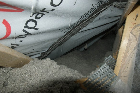 Cellulose in attic