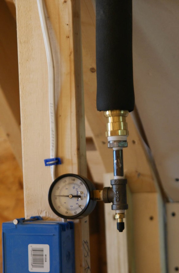 Solar hot water pressure test