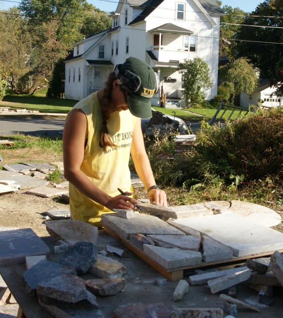 Sarah designing a square