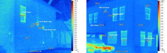 Heat loss Infrared images 