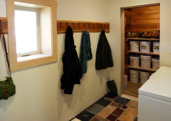 Mudroom with custom coat hooks